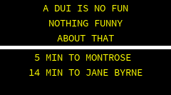 NO TEXT IS WORTH A LIFE . 7 MIN TO MONTROSE 16 MIN TO JANE BYRNE 